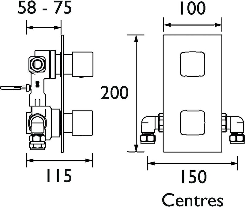 Cob Shcvo C Cobalt Recessed Thermostatic Dual Control
