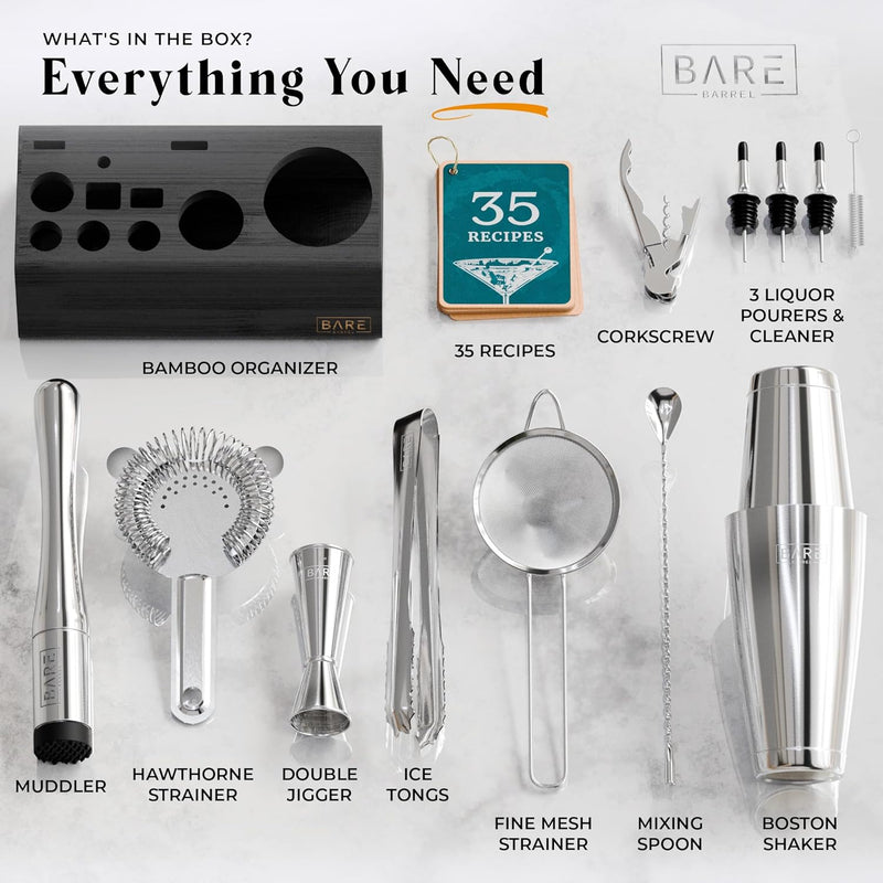 Cocktail Making Kit 14-Piece Bartender Shaker Set Maker
