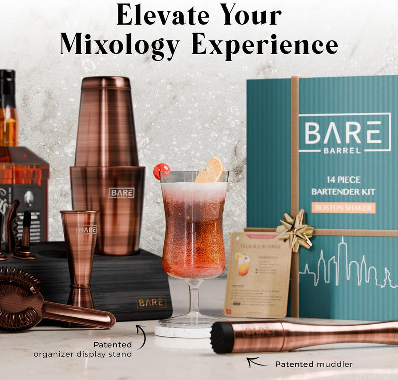 Cocktail Making Kit 14-Piece Bartender Shaker Set Maker