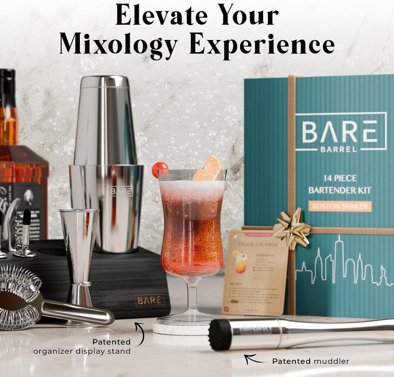 Cocktail Making Kit 14-Piece Bartender Shaker Set Maker