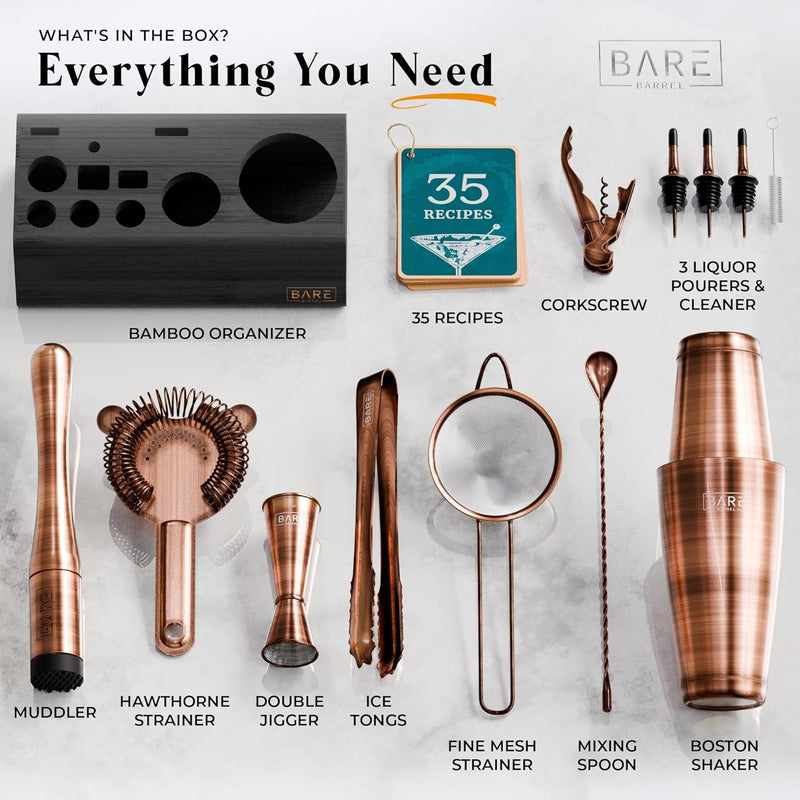 Cocktail Making Kit 14-Piece Bartender Shaker Set Maker
