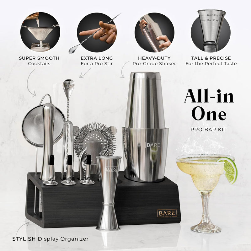 Cocktail Making Kit 14-Piece Bartender Shaker Set Maker
