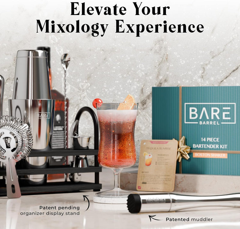 Cocktail Making Kit 14-Piece Bartender Shaker Set Maker