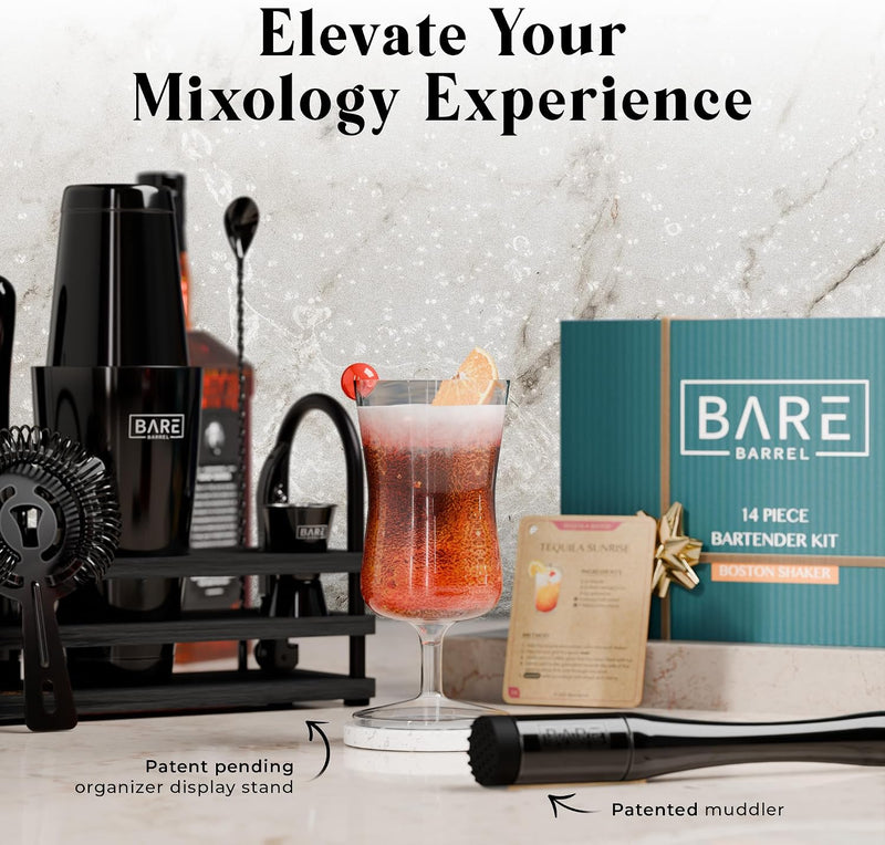 Cocktail Making Kit 14-Piece Bartender Shaker Set Maker