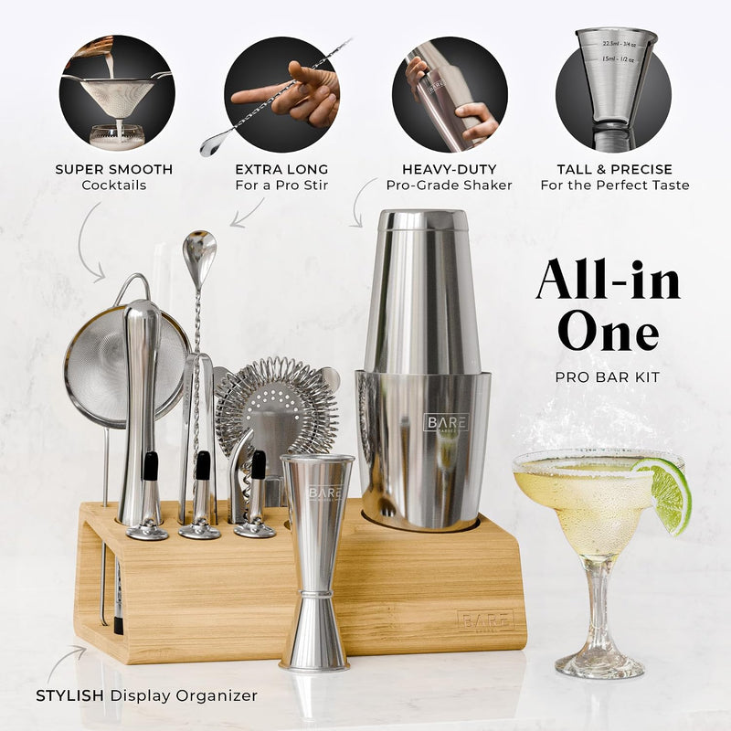 Cocktail Making Kit 14-Piece Bartender Shaker Set Maker