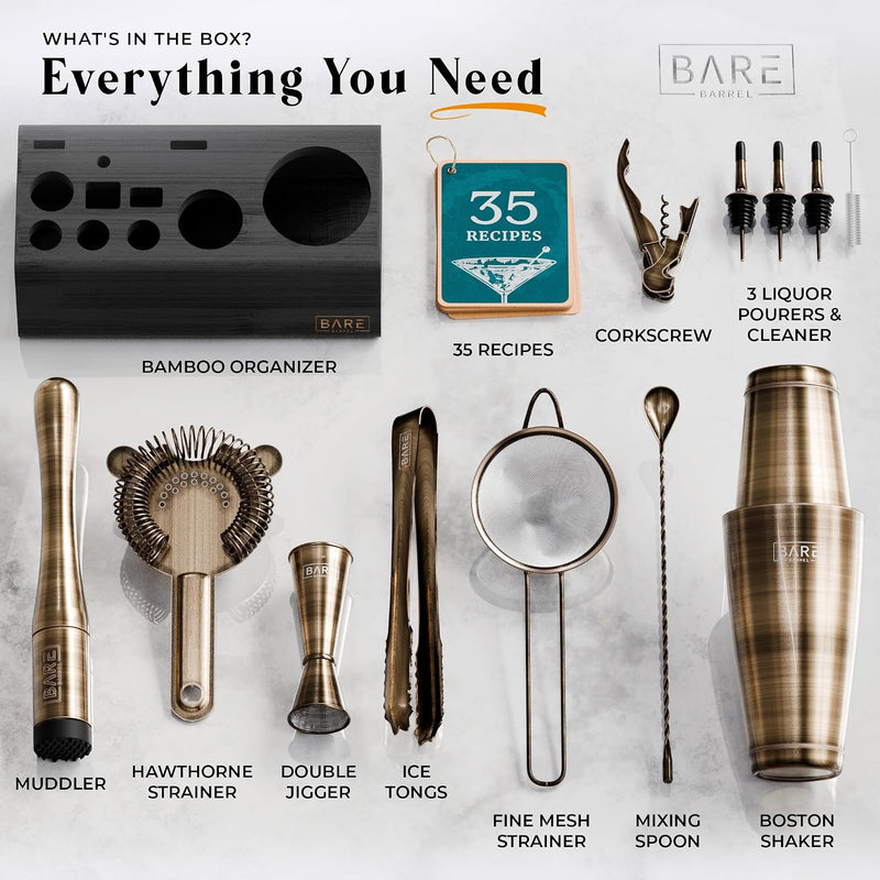 Cocktail Making Kit 14-Piece Bartender Shaker Set Maker