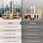 Cocktail Making Kit 14-Piece Bartender Shaker Set Maker
