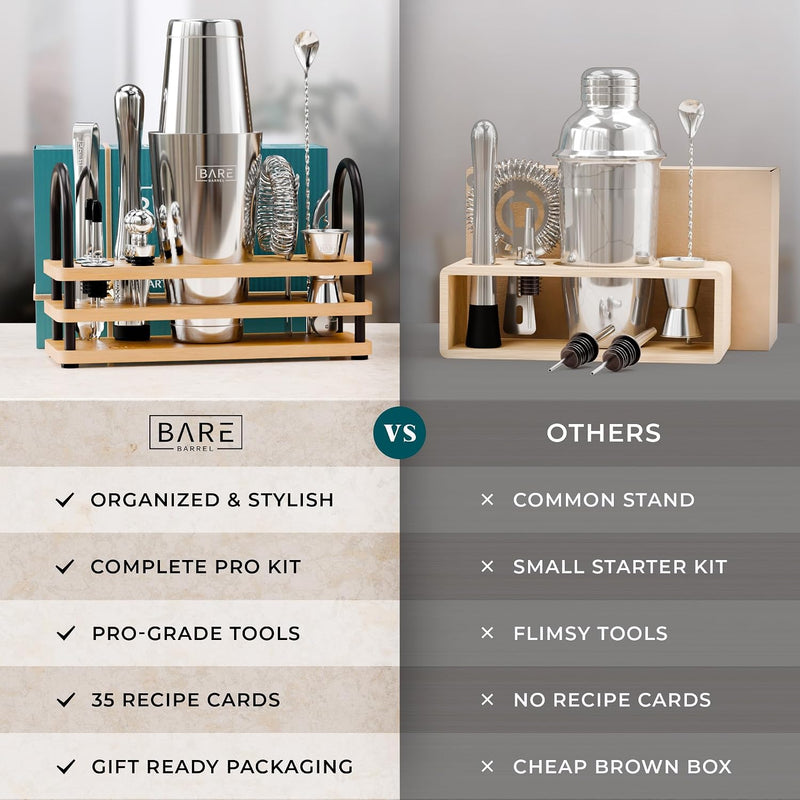 Cocktail Making Kit 14-Piece Bartender Shaker Set Maker