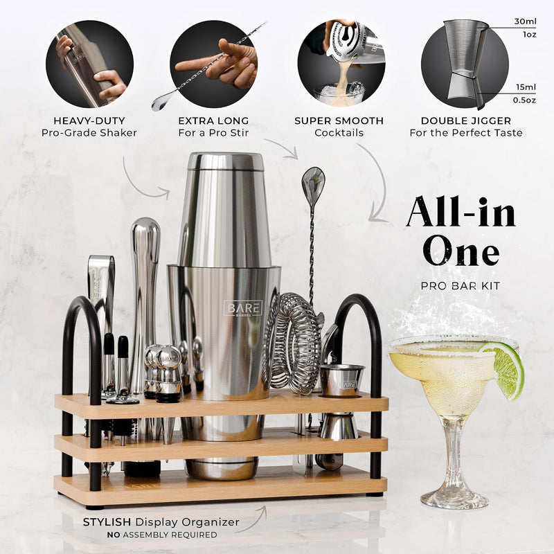 Cocktail Making Kit 14-Piece Bartender Shaker Set Maker