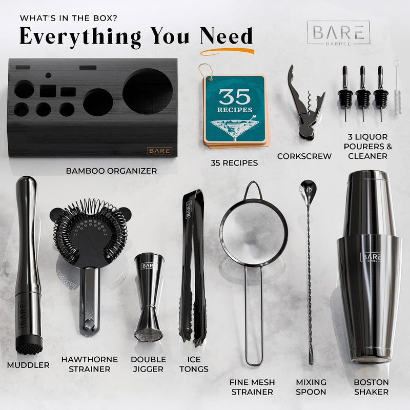 Cocktail Making Kit 14-Piece Bartender Shaker Set Maker