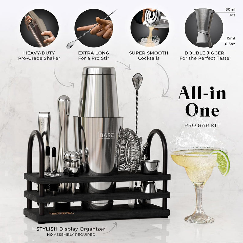 Cocktail Making Kit 14-Piece Bartender Shaker Set Maker