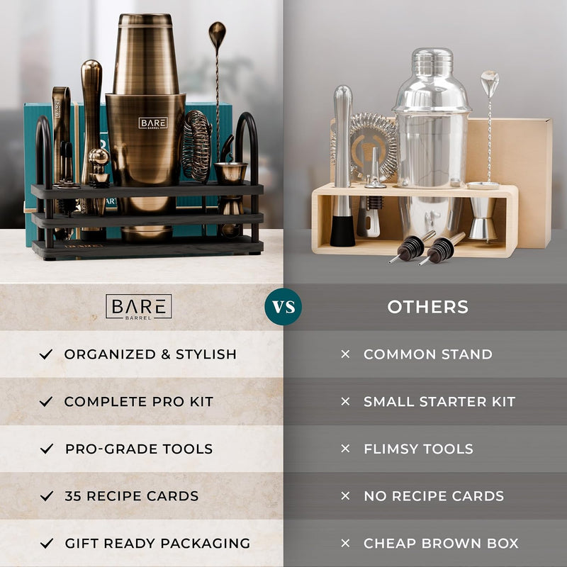 Cocktail Making Kit 14-Piece Bartender Shaker Set Maker