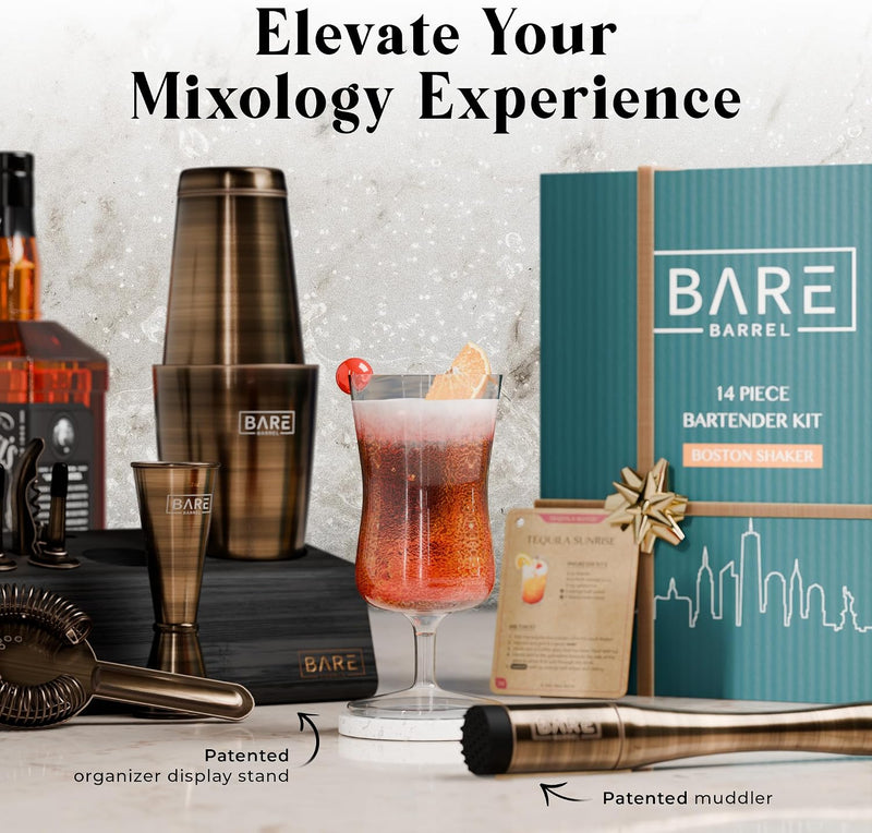 Cocktail Making Kit 14-Piece Bartender Shaker Set Maker