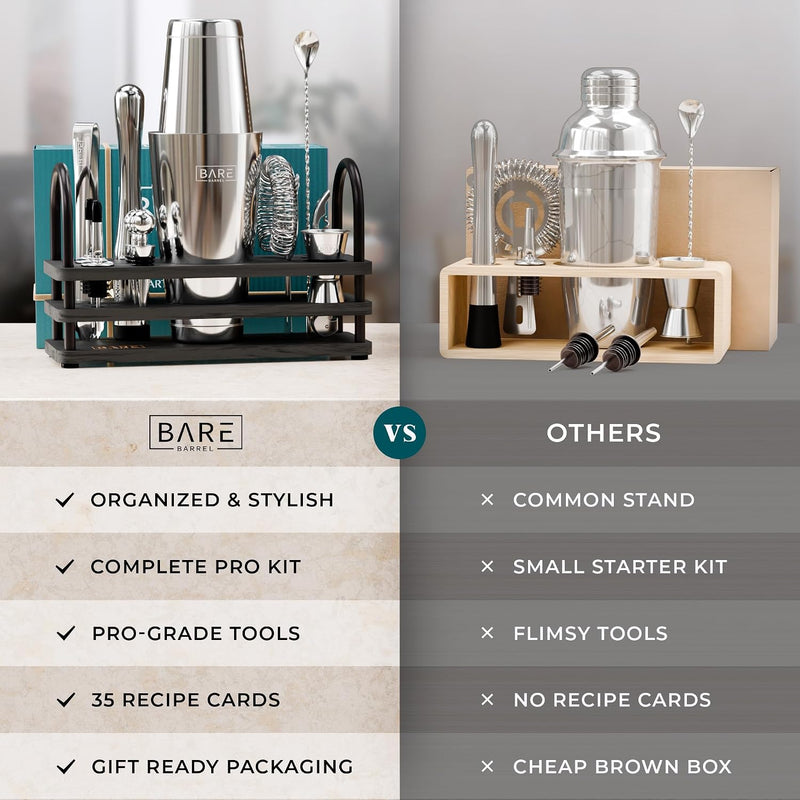 Cocktail Making Kit 14-Piece Bartender Shaker Set Maker