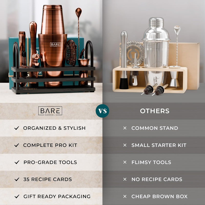 Cocktail Making Kit 14-Piece Bartender Shaker Set Maker