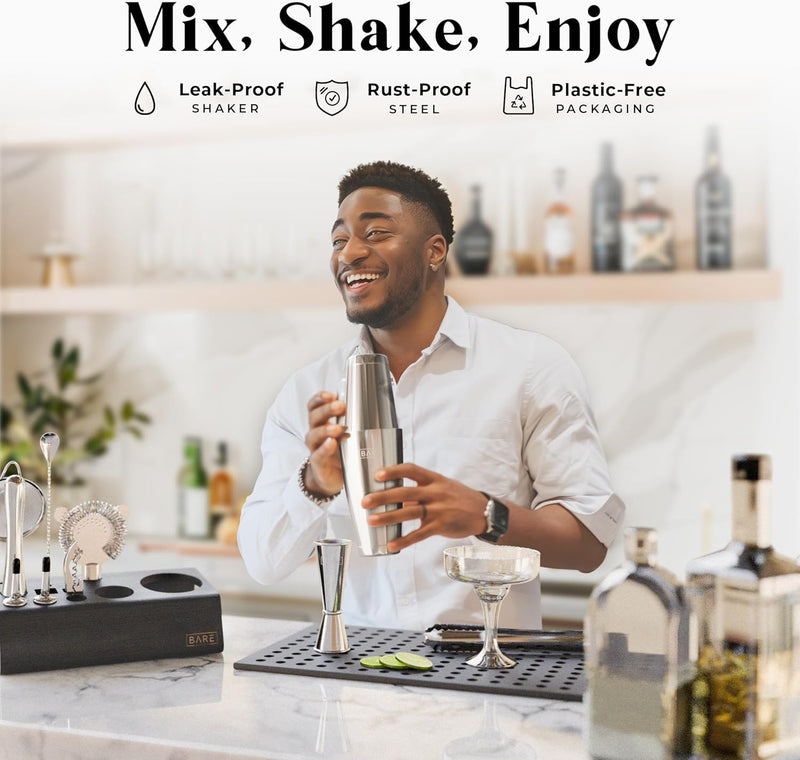 Cocktail Making Kit 14-Piece Bartender Shaker Set Maker