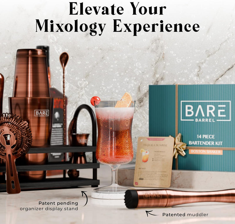 Cocktail Making Kit 14-Piece Bartender Shaker Set Maker