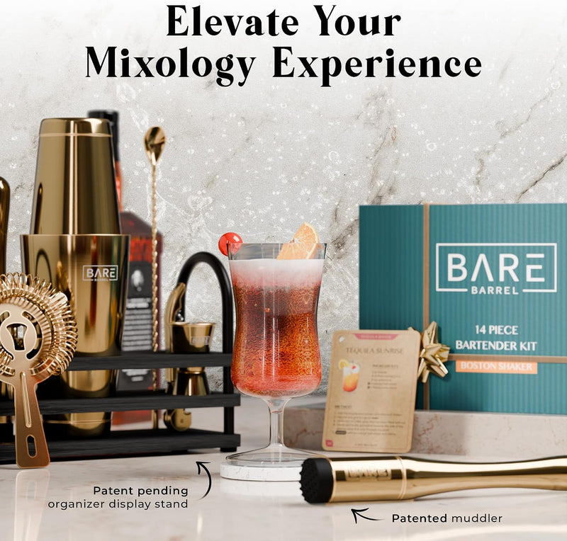 Cocktail Making Kit 14-Piece Bartender Shaker Set Maker
