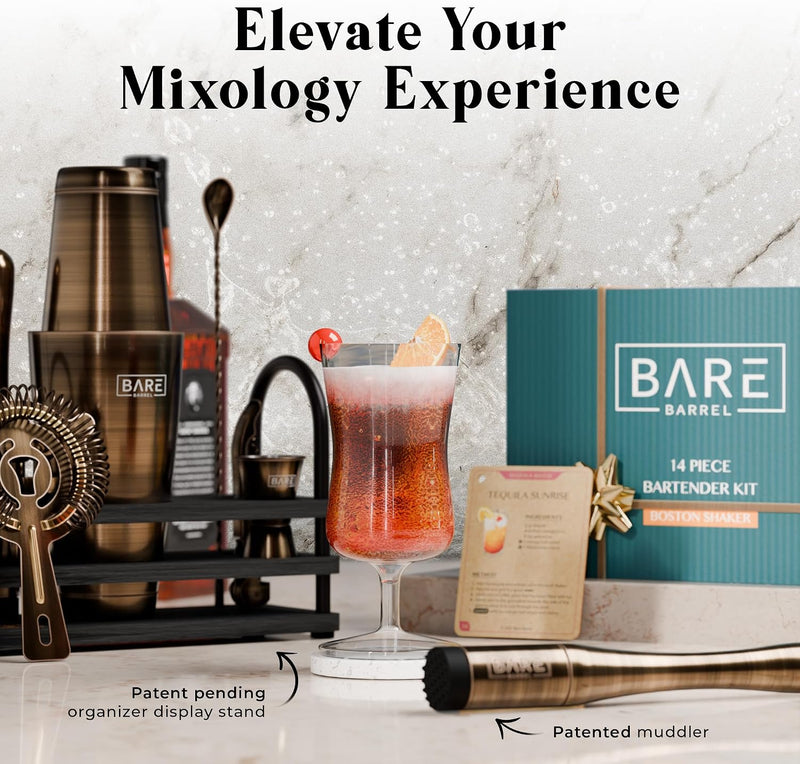 Cocktail Making Kit 14-Piece Bartender Shaker Set Maker