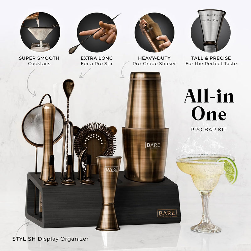 Cocktail Making Kit 14-Piece Bartender Shaker Set Maker