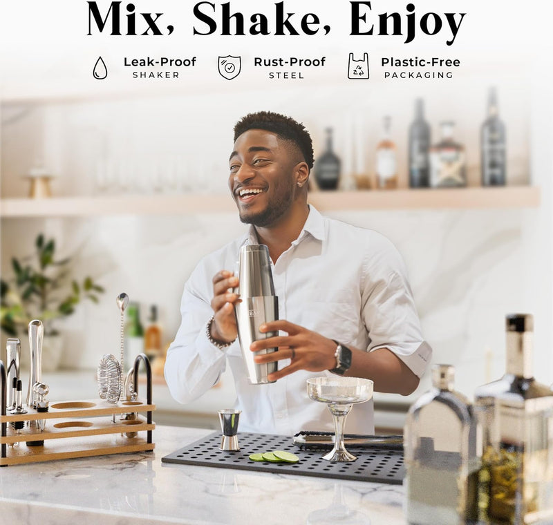 Cocktail Making Kit 14-Piece Bartender Shaker Set Maker