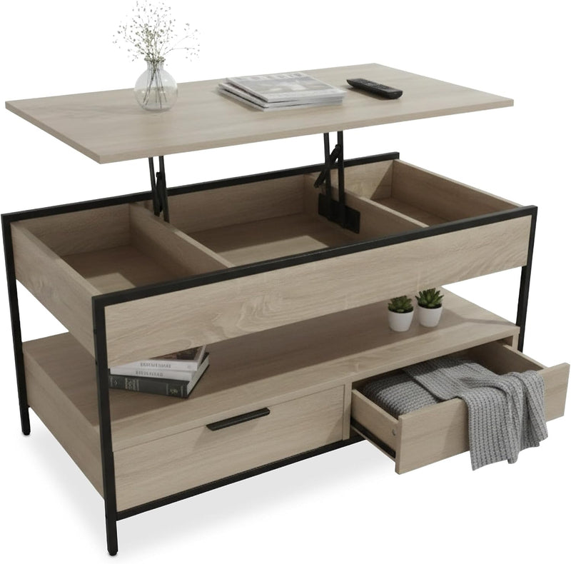 Coffee Table 2 Drawers 4 Compartments Hwd: 48–63