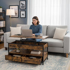 Coffee Table 2 Drawers 4 Compartments Hwd: 48–63