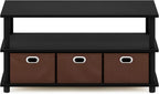 Coffee Table 3-Tier Modern with Shelves and Storage