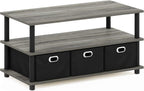 Coffee Table 3-Tier Modern with Shelves and Storage