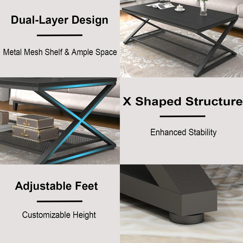 Coffee Table for Living Room Tables with Storage