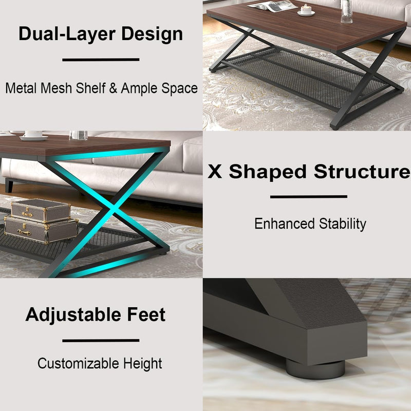 Coffee Table for Living Room Tables with Storage