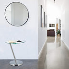 Coffee Table Glas and Chrome Round Side