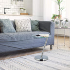 Coffee Table Glas and Chrome Round Side