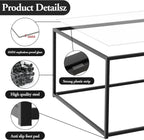 Coffee Table Glass Square Living Room Sofa