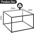 Coffee Table Glass Square Living Room Sofa