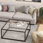 Coffee Table Glass Square Living Room Sofa