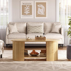 Coffee Table Living Room with 2-Tier Storage Thick
