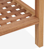 Coffee Table Living Room with Glass Top Walnut