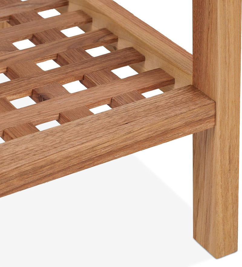 Coffee Table Living Room with Glass Top Walnut
