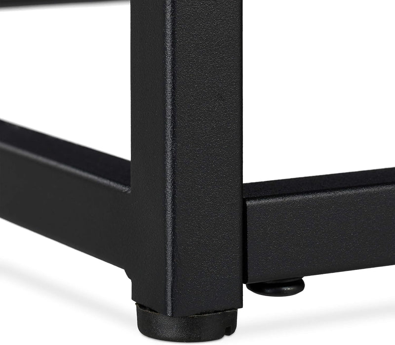 Coffee Table MDF Shel Glass Metal Modern Design