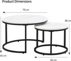 Coffee Table Modern Side Round Nesting Tables Tet
