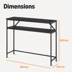 Coffee Table Rectangular with Bottom Shelf Living Room