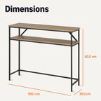 Coffee Table Rectangular with Bottom Shelf Living Room