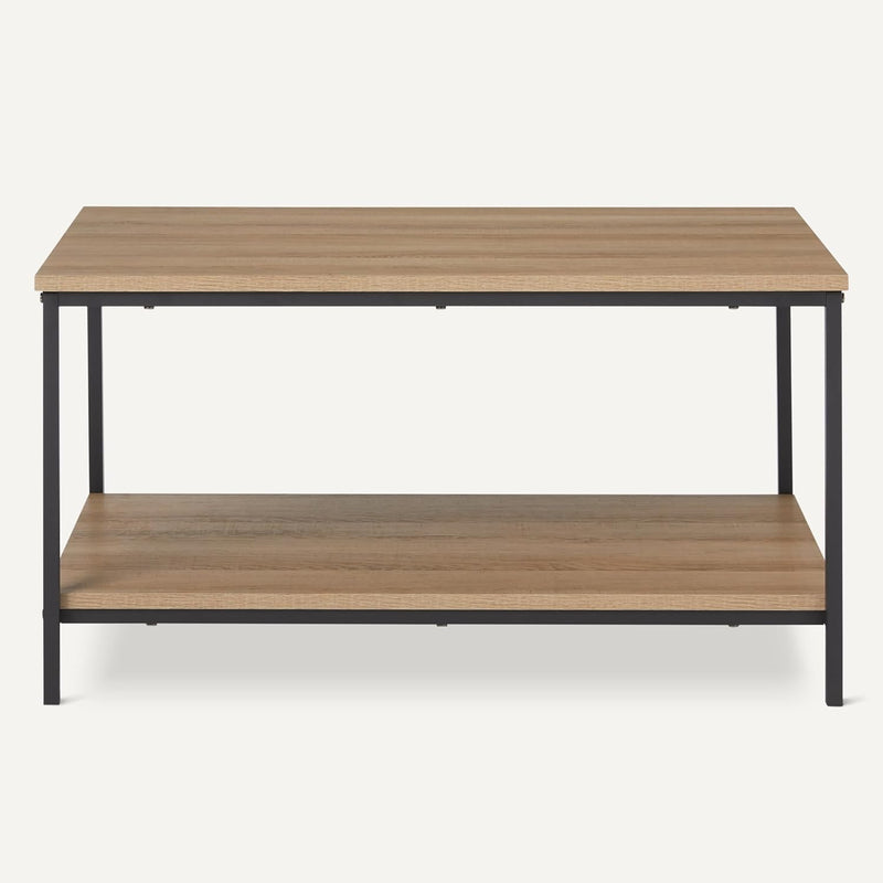 Coffee Table Rectangular with Bottom Shelf Living Room