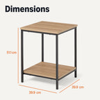 Coffee Table Rectangular with Bottom Shelf Living Room