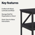 Coffee Table Rectangular with Bottom Shelf Living Room