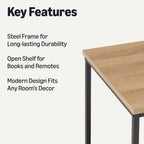 Coffee Table Rectangular with Bottom Shelf Living Room