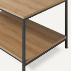 Coffee Table Rectangular with Bottom Shelf Living Room