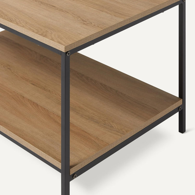 Coffee Table Rectangular with Bottom Shelf Living Room