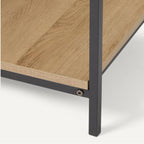 Coffee Table Rectangular with Bottom Shelf Living Room